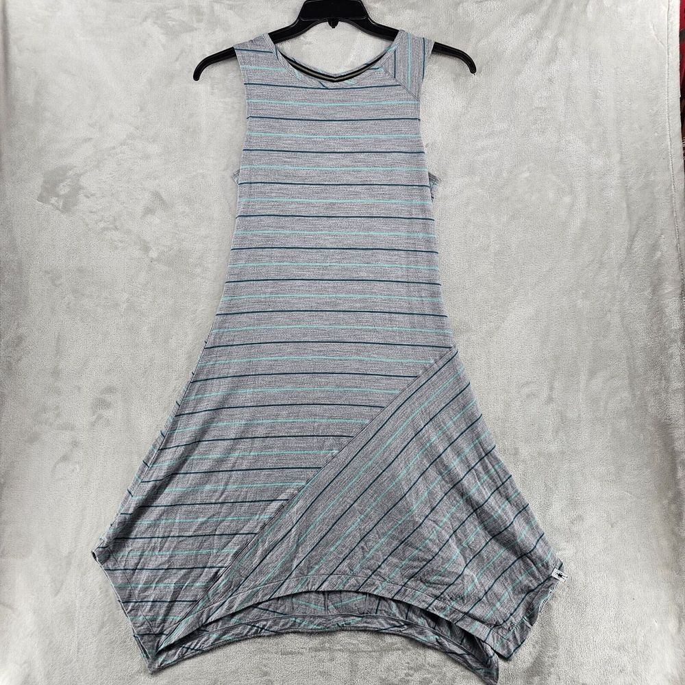 Smartwool Gray Striped Long Sleeve Dress